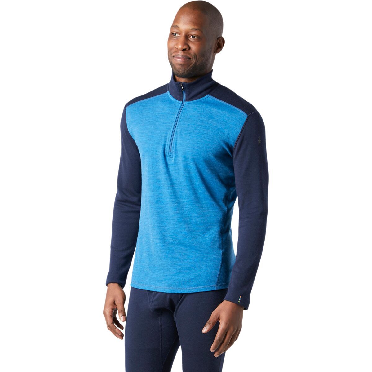 Smartwool Merino 250 Baselayer 1/4-Zip - Men's Neptune Blue Heather/Deep Navy, M