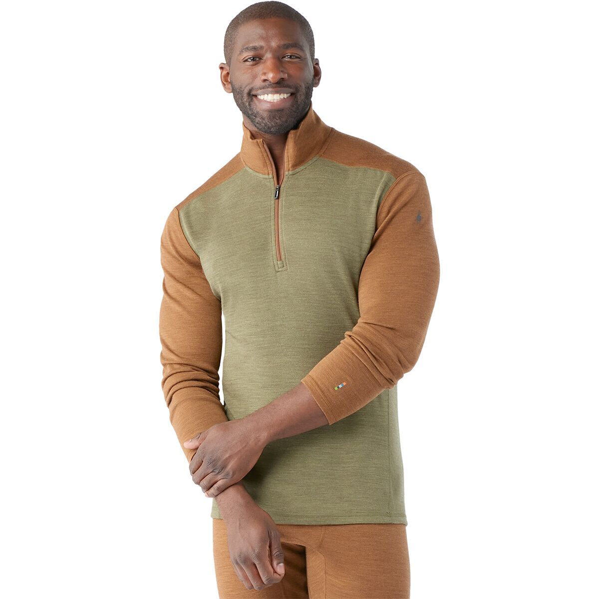 Smartwool Merino 250 Baselayer 1/4-Zip - Men's Winter Moss/Fox Brown, XL