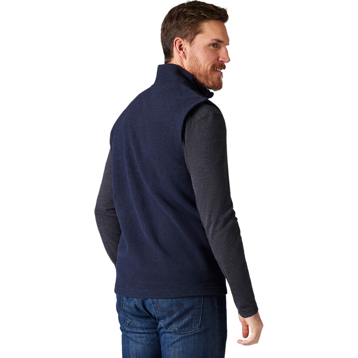 Pull col rond en laine Mérinos mélangée bordeaux Father & Sons