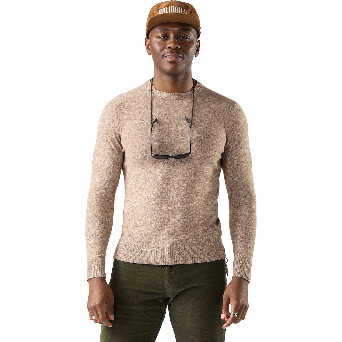 Image of Smartwool Sparwood Crew Sweater - Men's Mocha Heather Marl, XL