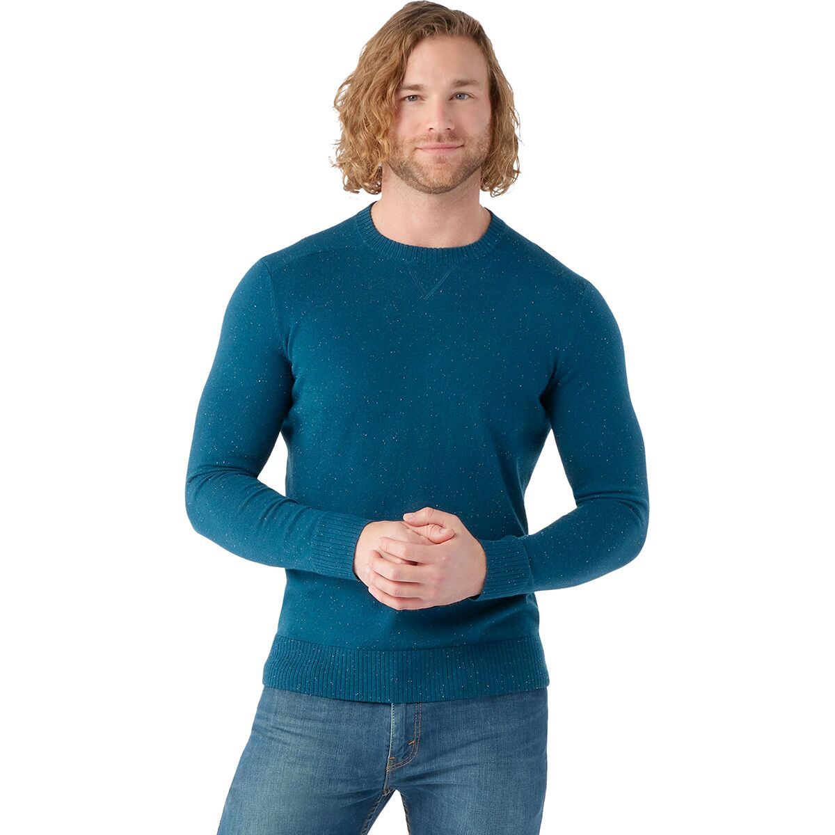 Smartwool Sparwood Crew Sweater - Men's Twilight Blue Donegal, S