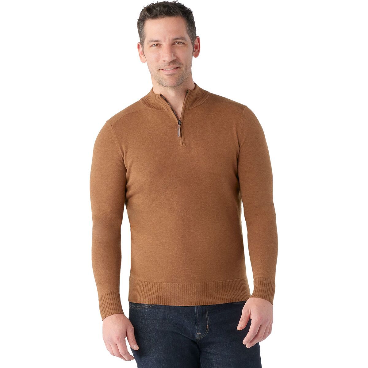 Smartwool Sparwood 1/2-Zip Sweater - Men's Fox Brown Heather, S