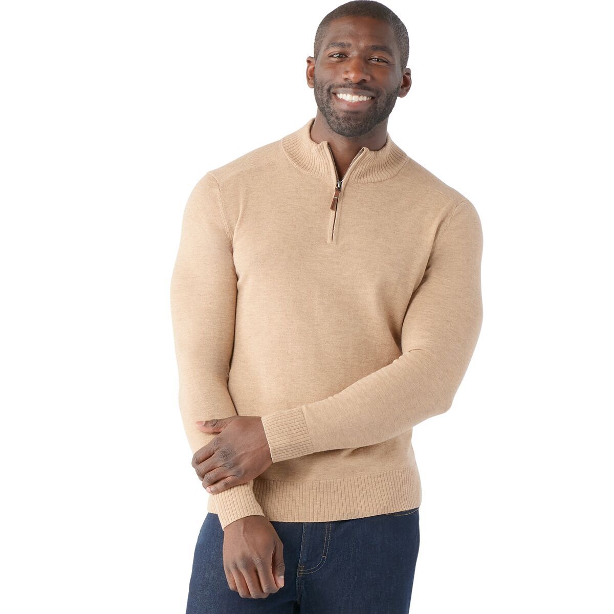 Smartwool Sparwood 1/2-Zip Sweater - Men's Toasted Coconut Heather, L