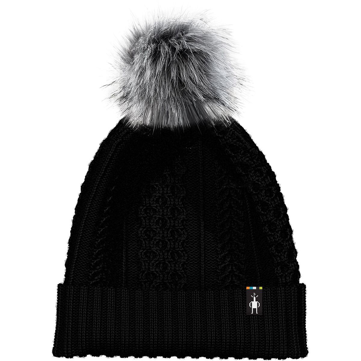 Image of Smartwool Lodge Girl Beanie - Women's Black/Light Gray, One Size