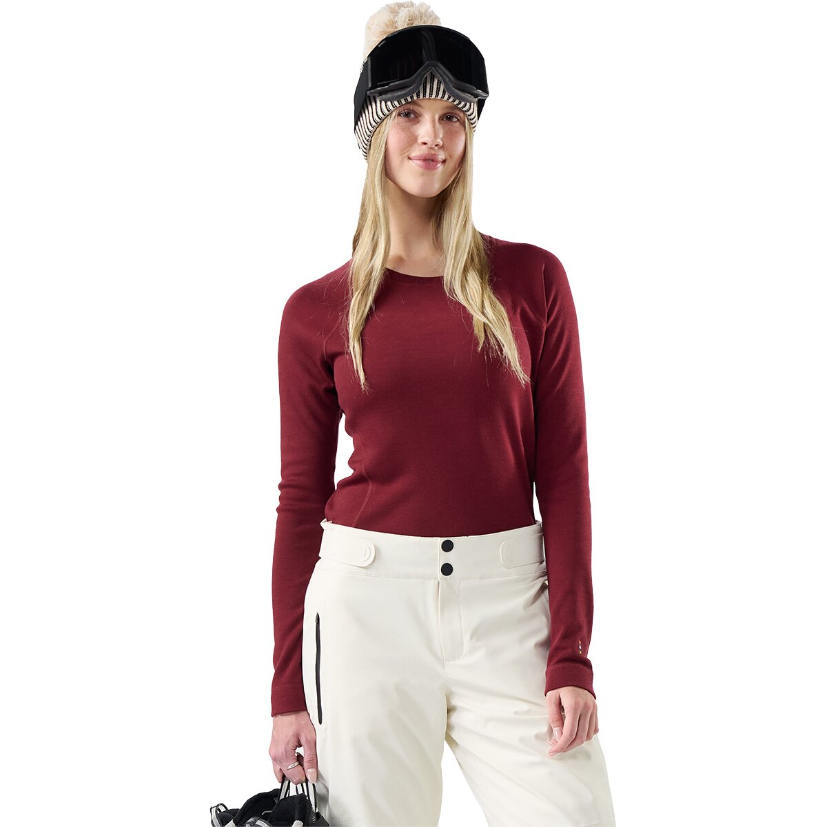 Image of Smartwool Classic Thermal Merino Crew Baselayer - Women's Cherry Lacquer, M
