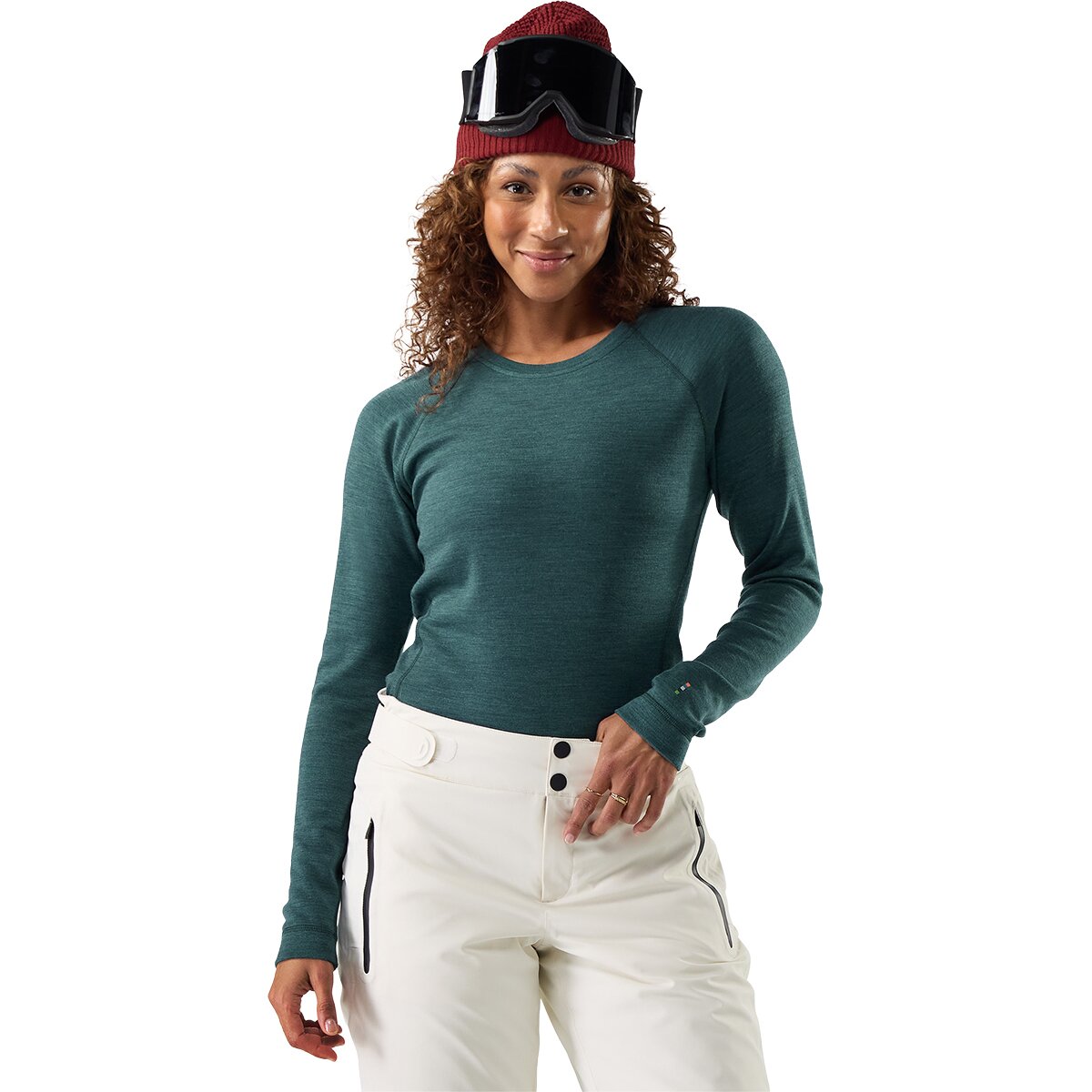 Image of Smartwool Classic Thermal Merino Crew Baselayer - Women's Dark Teal Heather, L