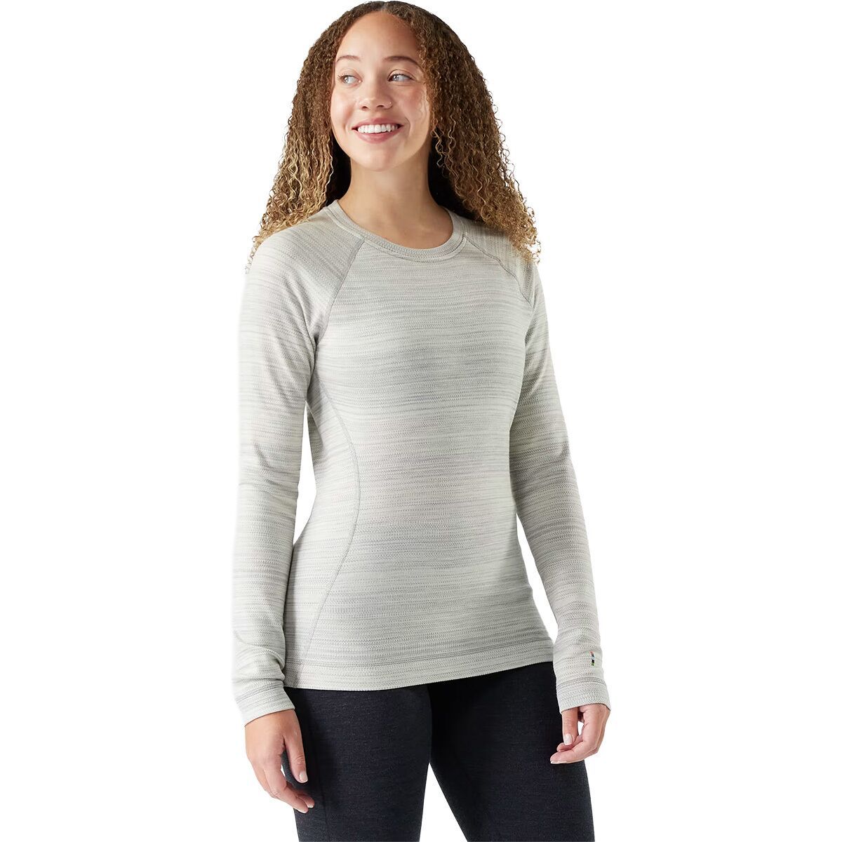 Image of Smartwool Classic Thermal Merino Crew Baselayer - Women's Light Gray Color Shift, XL