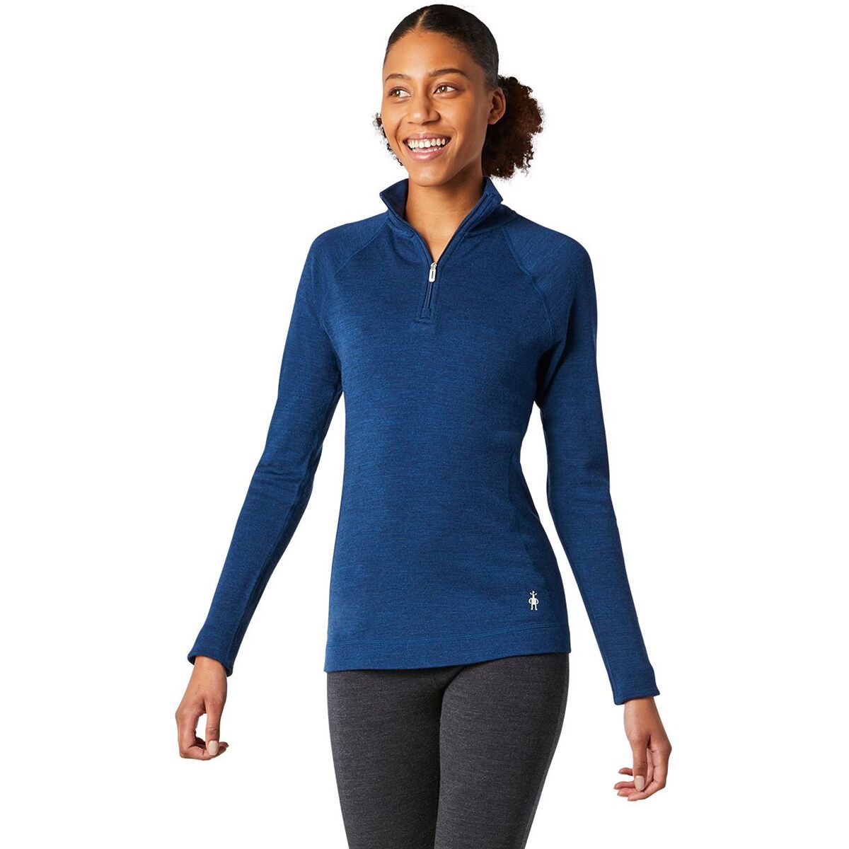 Smartwool Classic Thermal Merino 1/4-Zip Baselayer - Women's Alpine Blue Heather, S