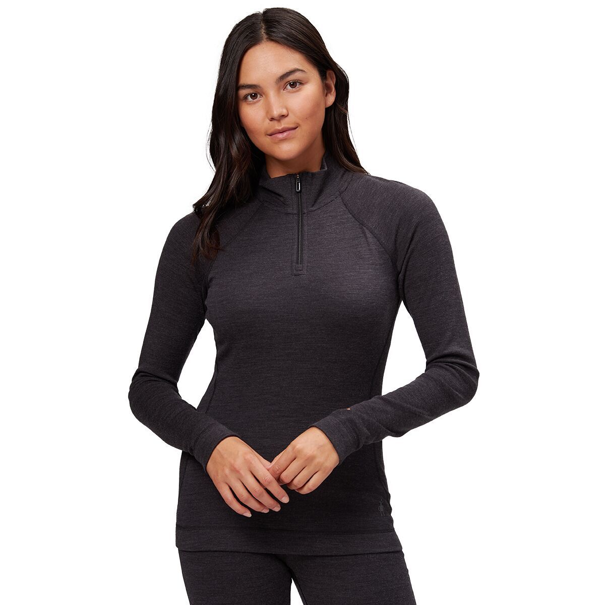 Smartwool Classic Thermal Merino 1/4-Zip Baselayer - Women's Charcoal Heather, S