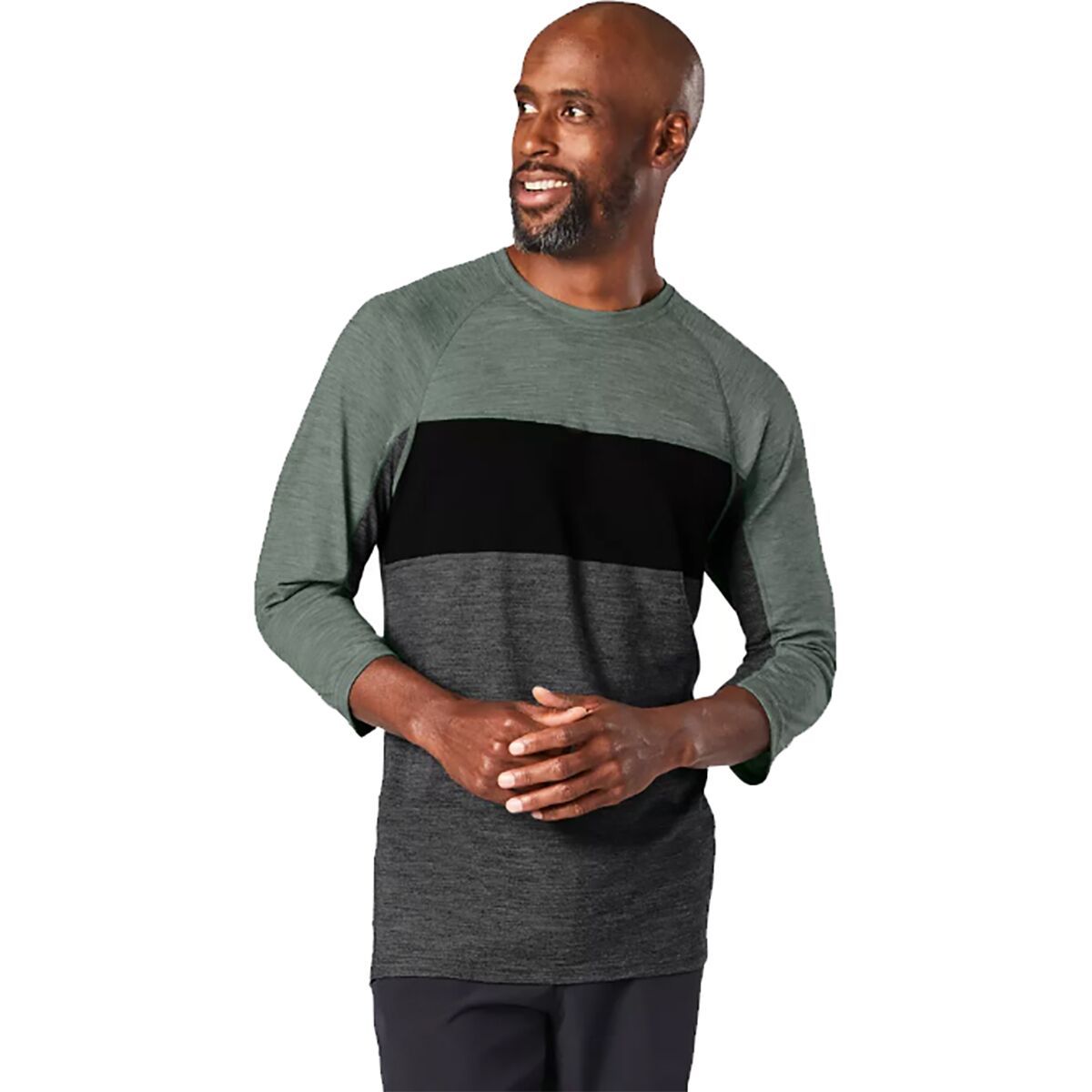 Smartwool Merino Sport 150 3/4-Sleeve Jersey - Men's Medium Gray Heather, L