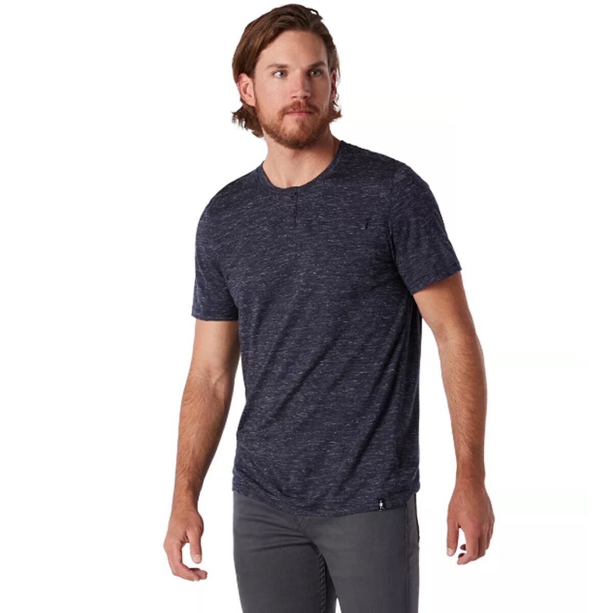 Smartwool Everyday Exploration Merino Short-Sleeve Henley - Men's Deep Navy Heather, M