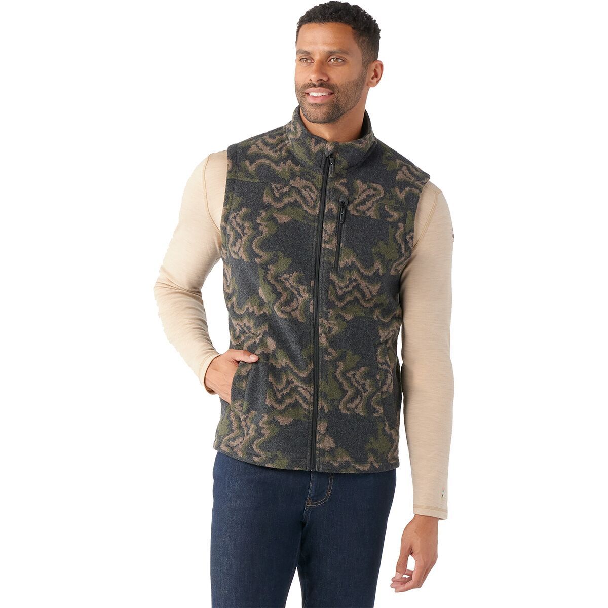Smartwool Hudson Trail Fleece Vest - Men's Camo, XL