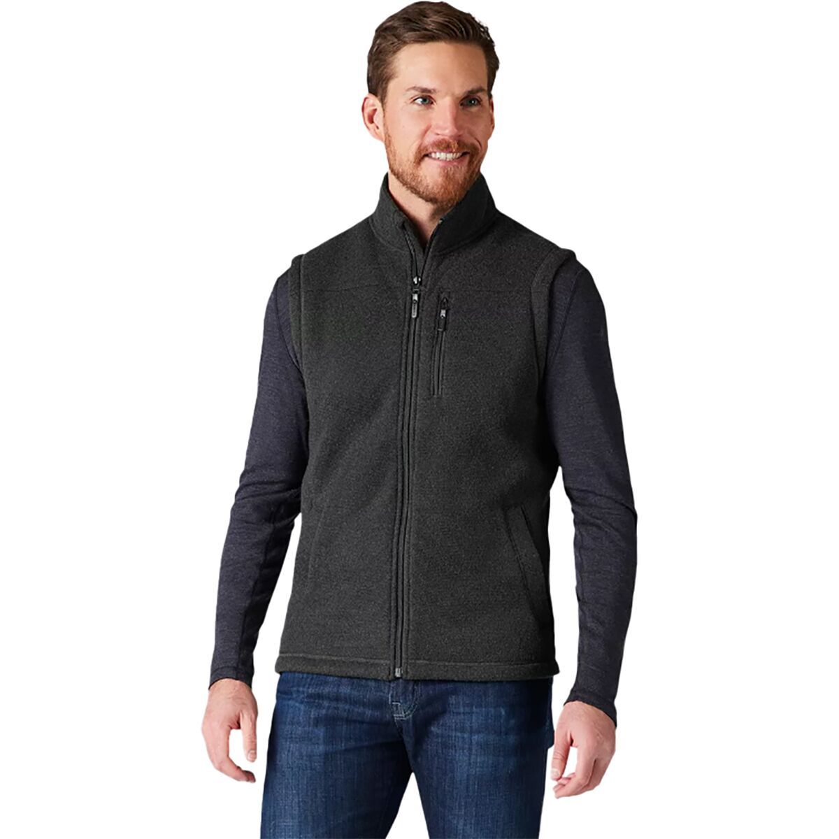Smartwool Hudson Trail Fleece Vest - Men's Dark Charcoal, M