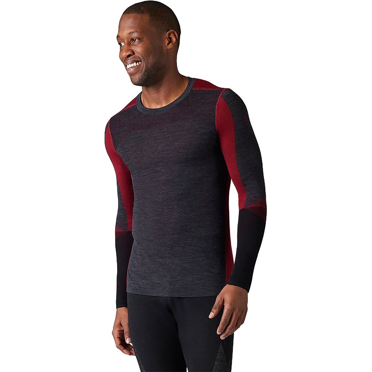 Smartwool Intraknit Merino 200 Colorblock Crew - Men's Charcoal Heather, M