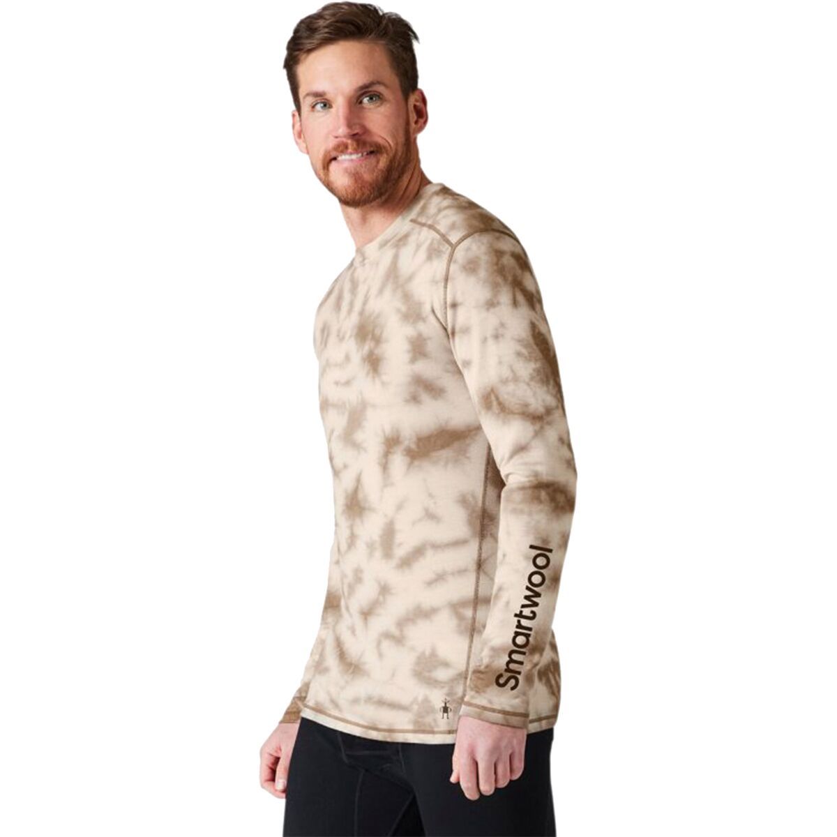 Smartwool Merino 250 Baselayer Plant-Based Dye Logo Crew - Men's Flint Marble Wash, S