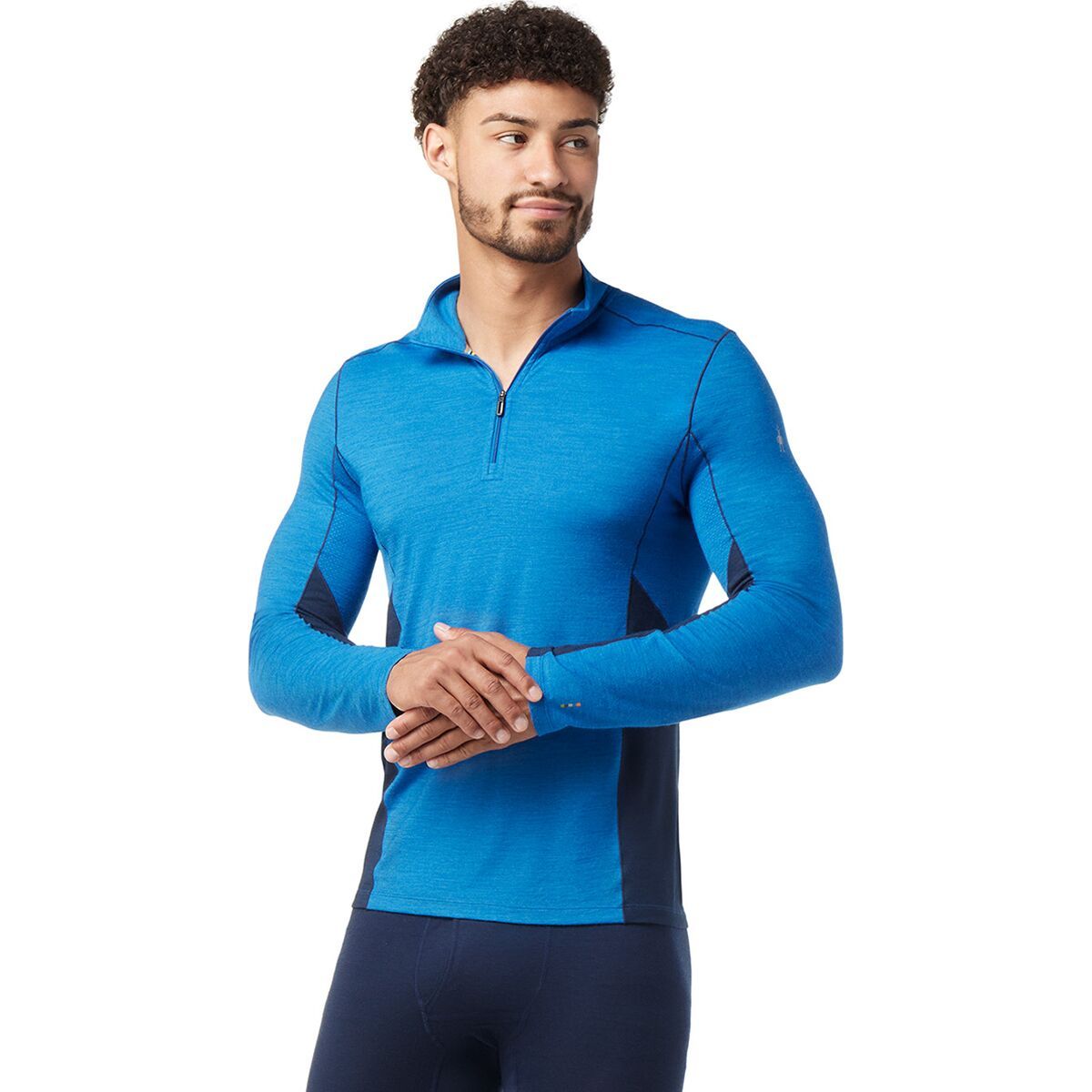 Smartwool Merino Sport 150 Long-Sleeve 1/4-Zip Top - Men's Laguna Blue/Deep Navy, M