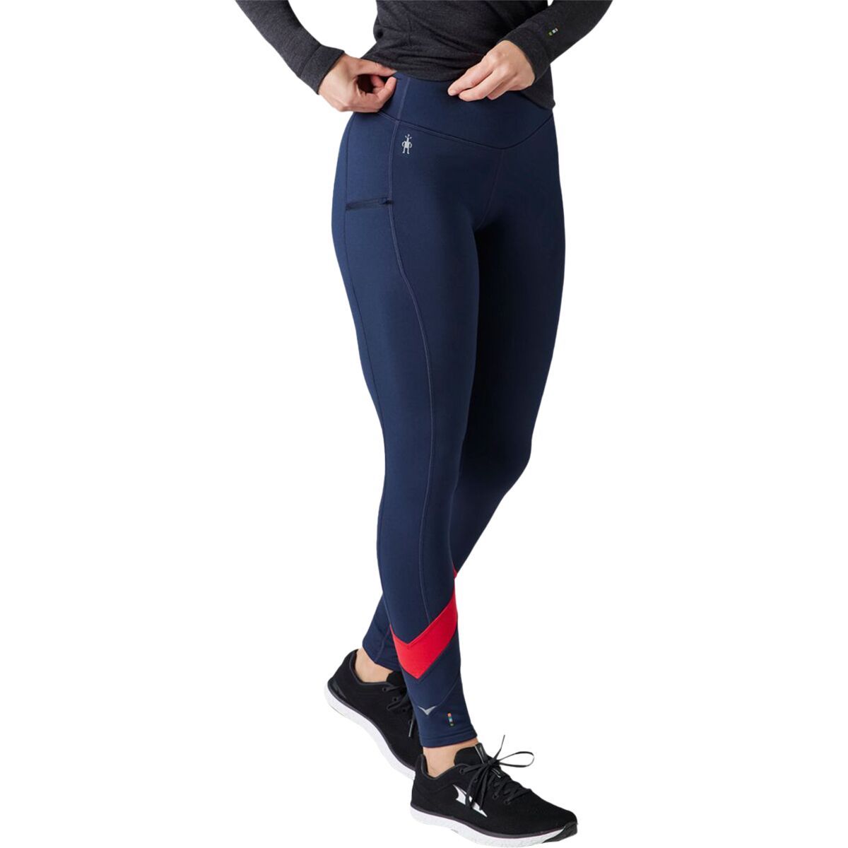 Smartwool Merino Sport Fleece Colorblock Legging - Women's Deep Navy, XL