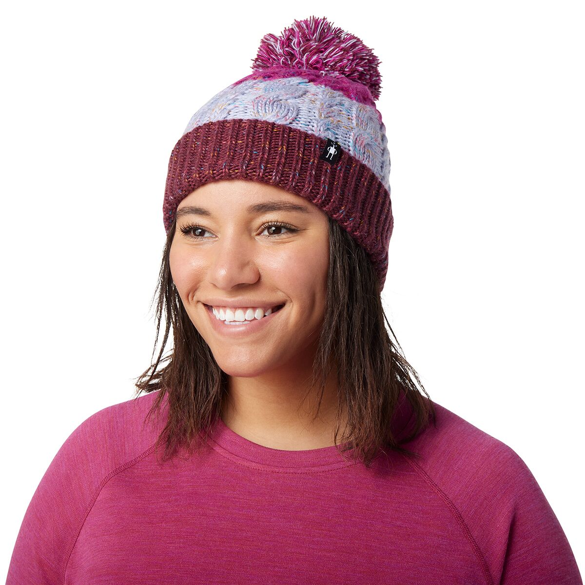 Smartwool Women Isto Retro Beanie Hat Pompom Winter Merino Wool Pink Pecan Brown Amazon.com: SmartWool Womens Isto Retro Beanie Arctic Green  main image 2