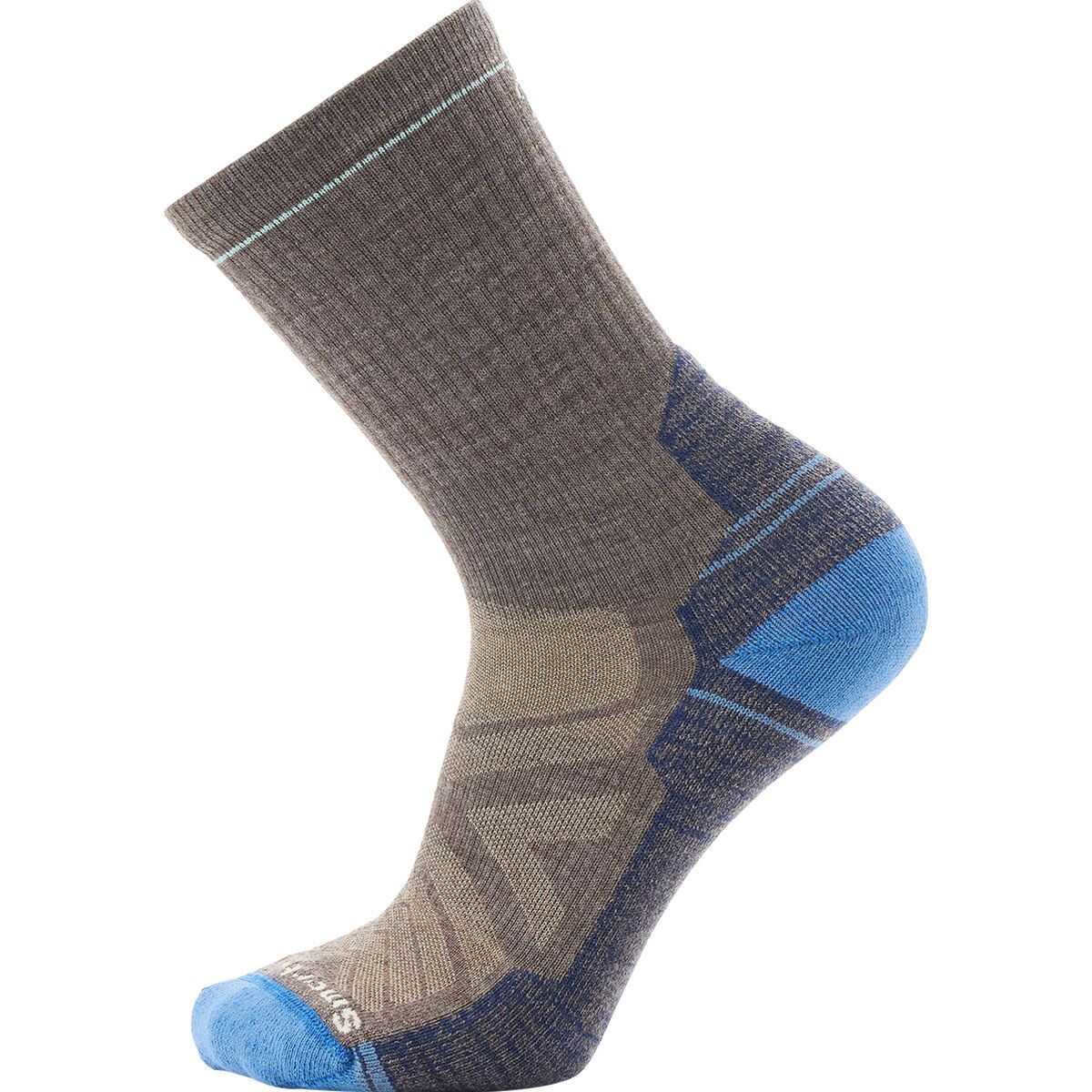 Image of Smartwool Performance Hike Light Cushion Crew Sock Taupe/Laguna Blue, M