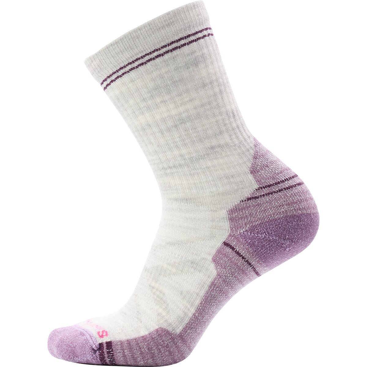 Image of Smartwool Performance Hike Light Cushion Crew Sock - Women's Ash/Purple Dawn, S
