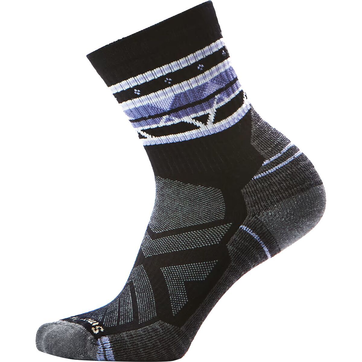Image of Smartwool Performance Hike Lt Cushion Ethno Graphic Mid Crew - Women's Black, L