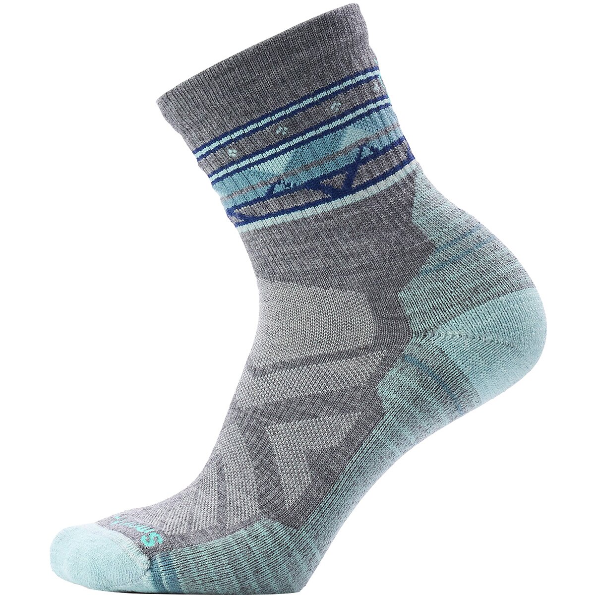 Image of Smartwool Performance Hike Lt Cushion Ethno Graphic Mid Crew - Women's Medium Gray, M