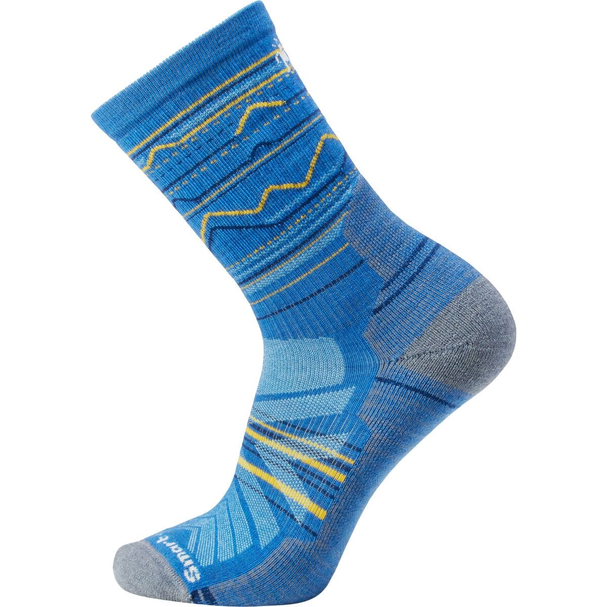 Image of Smartwool Performance Hike Light Cushion Mountain Range Pattern Crew Laguna Blue, L