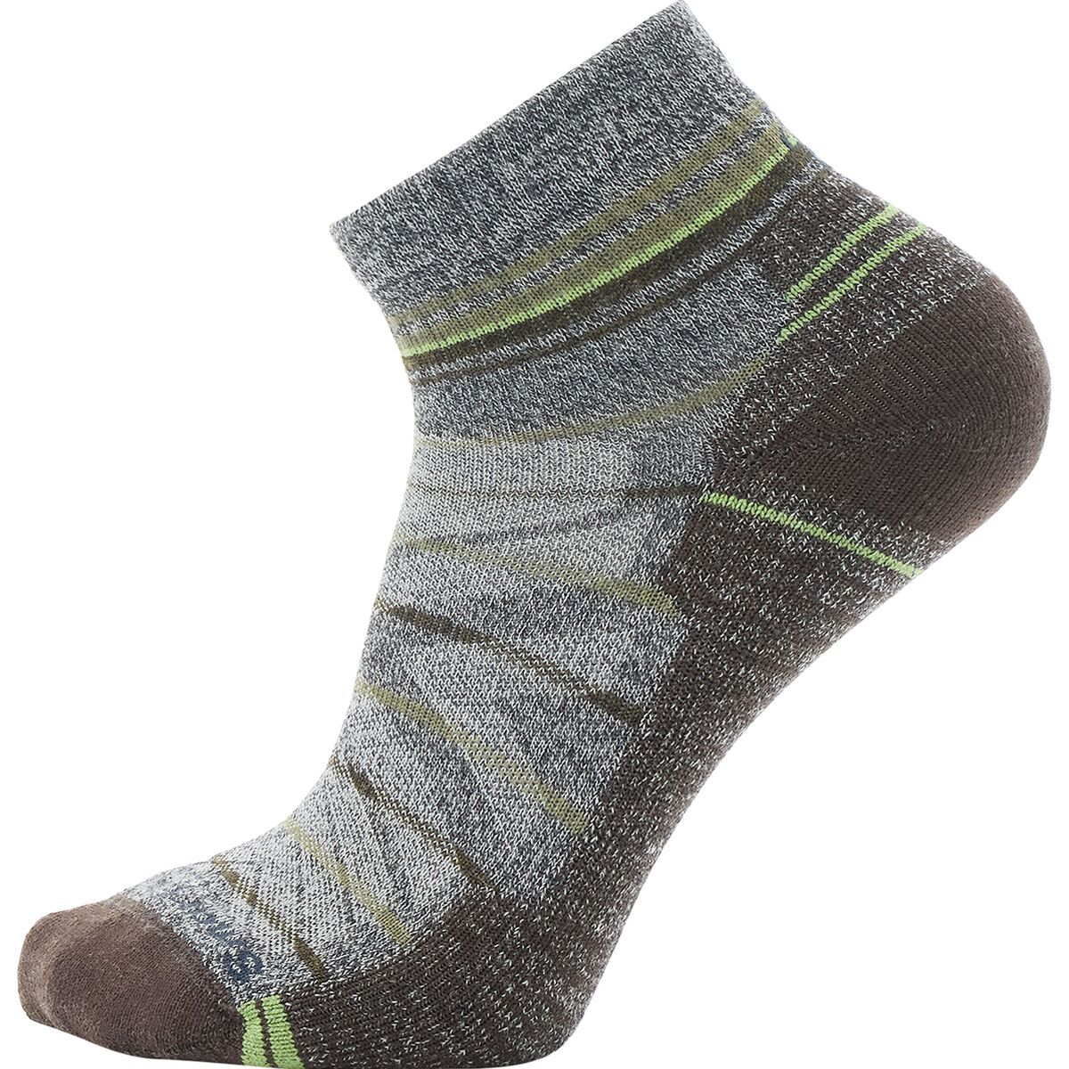 Image of Smartwool Performance Hike Light Cushion Pattern Ankle Sock Ash/Charcoal, M