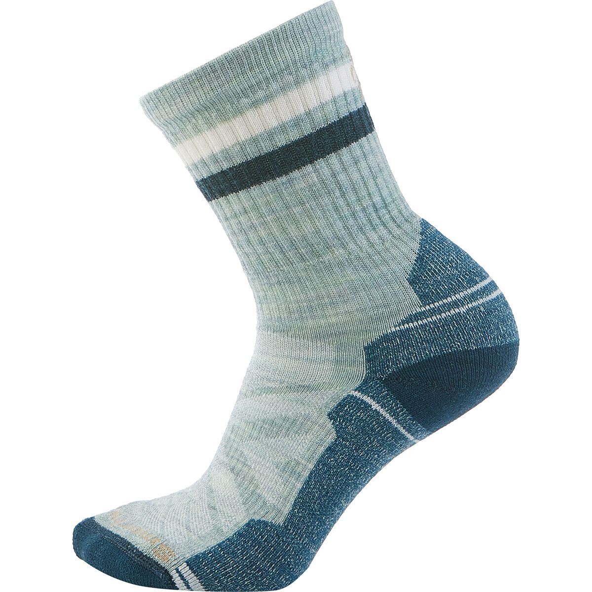 Image of Smartwool Performance Hike Light Cushion Tube Stripe Crew - Women's Frosty Green, L