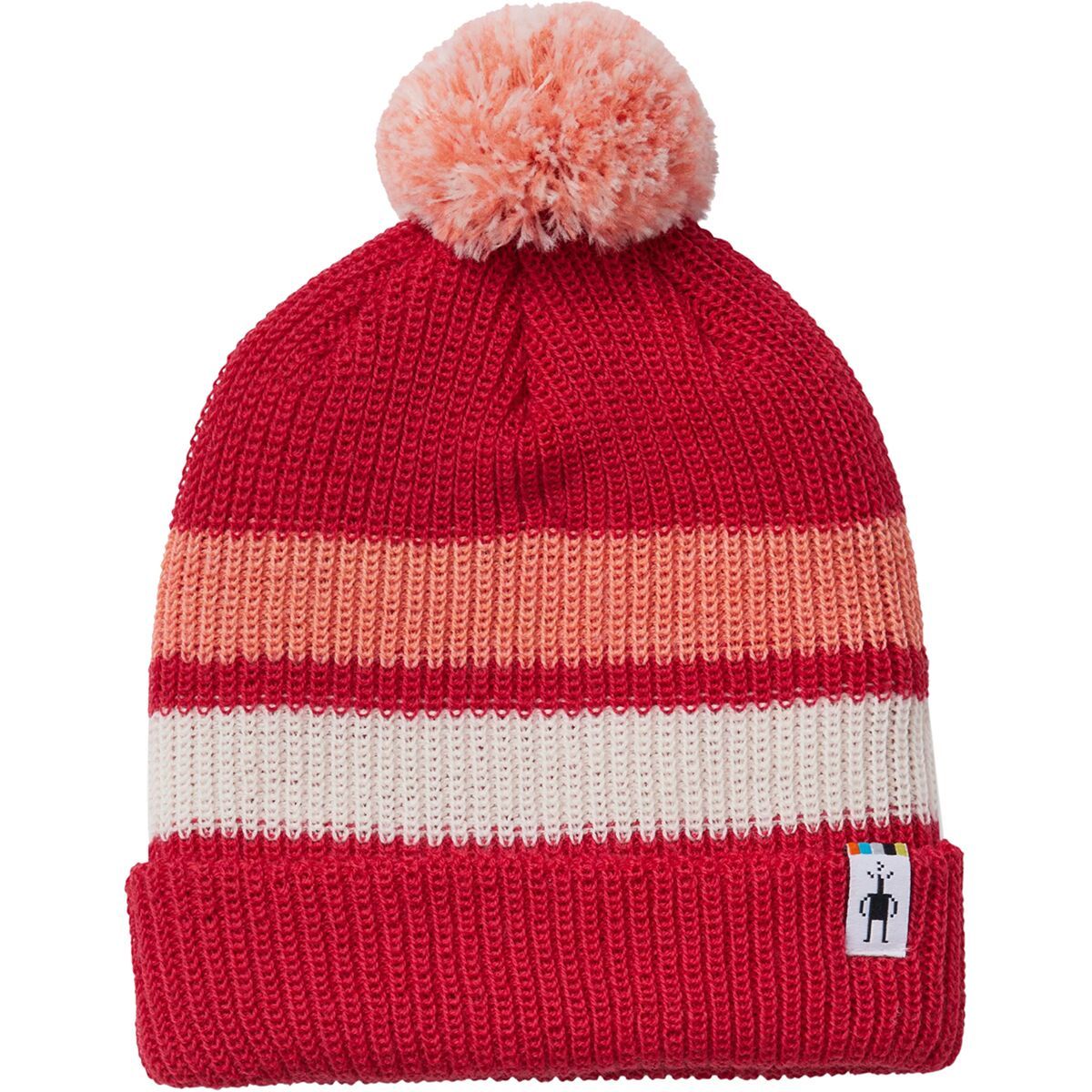 Smartwool Stripe Pom Beanie - Kids' Pomegranate, S/M