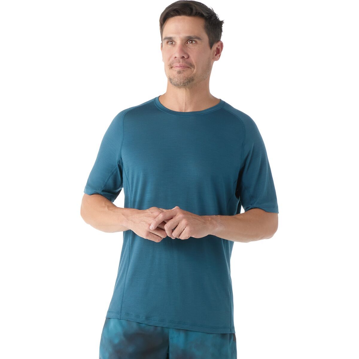 Image of Smartwool Active Ultralite Short Sleeve Shirt - Men's Twilight Blue, M