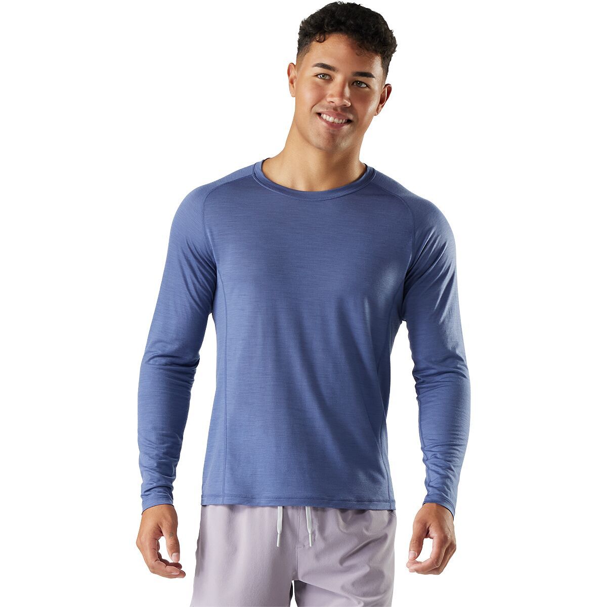 Image of Smartwool Merino Sport Ultralite Long-Sleeve Shirt - Men's Nightfall Blue, S