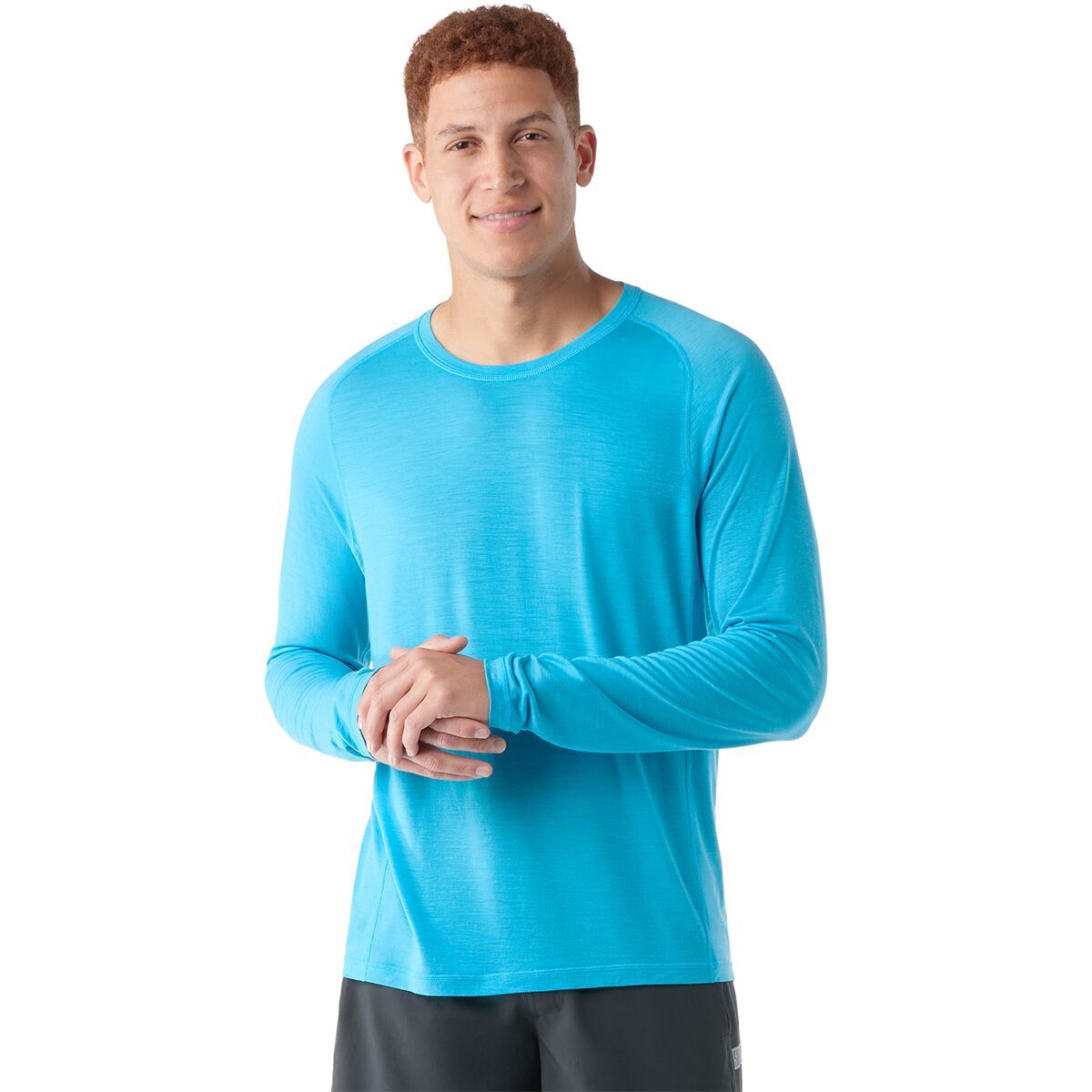 Image of Smartwool Merino Sport Ultralite Long-Sleeve Shirt - Men's Pool Blue, M