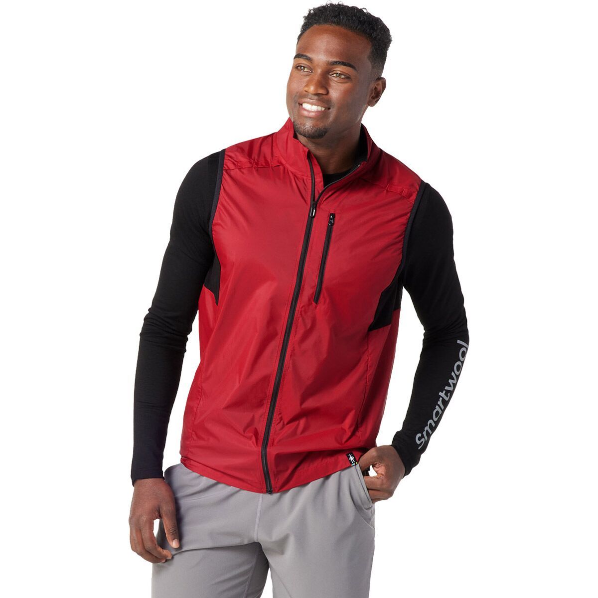 Smartwool Merino Sport Ultralite Vest - Men's Rhythmic Red, L