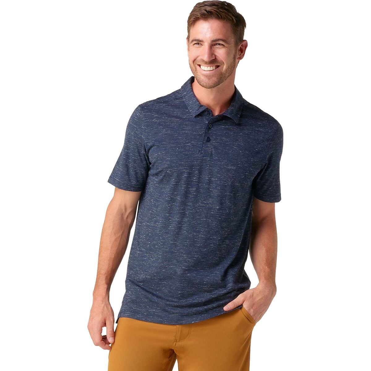 Merino Hemp Blend Short-Sleeve Polo Shirt - Men