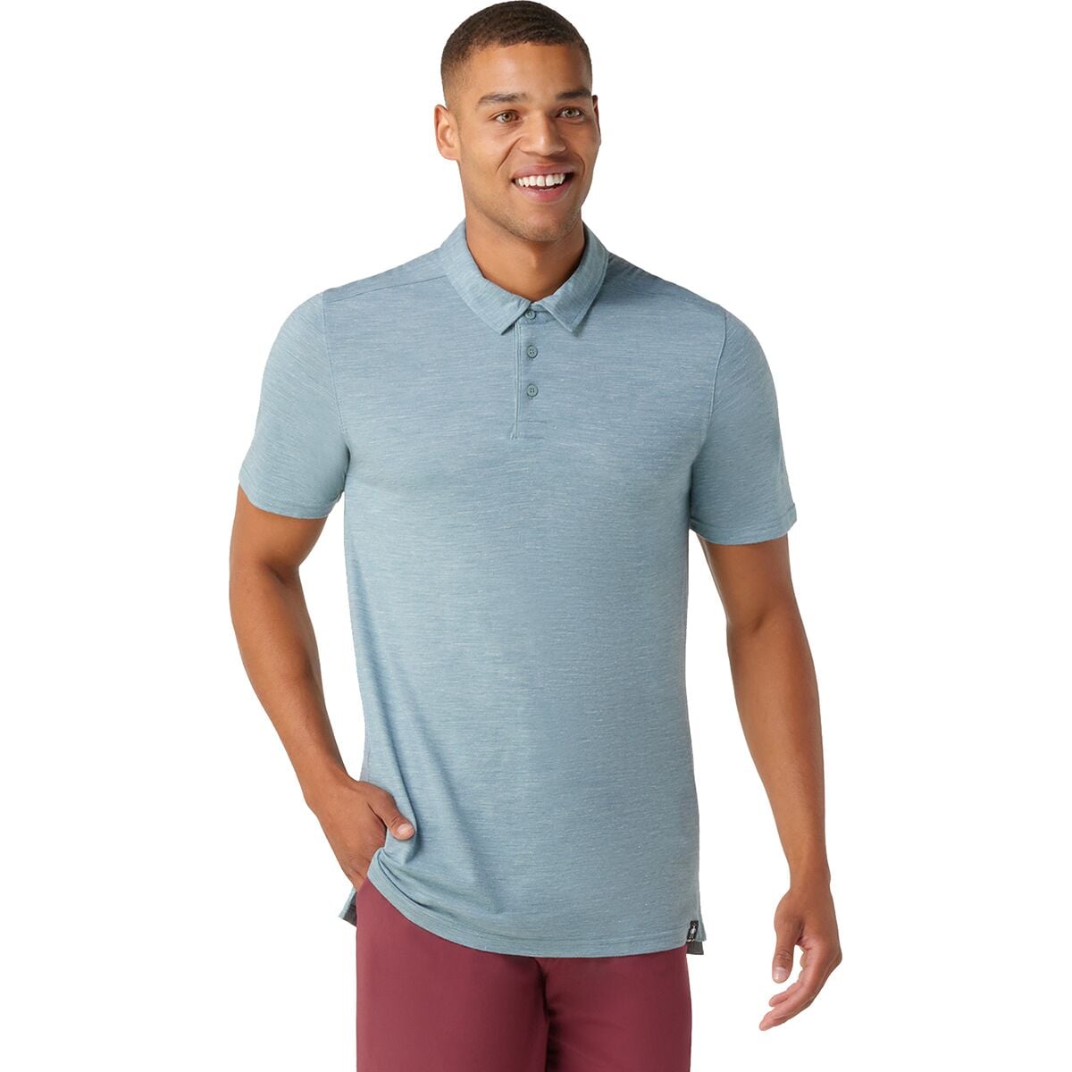 Merino Hemp Blend Short-Sleeve Polo Shirt - Men