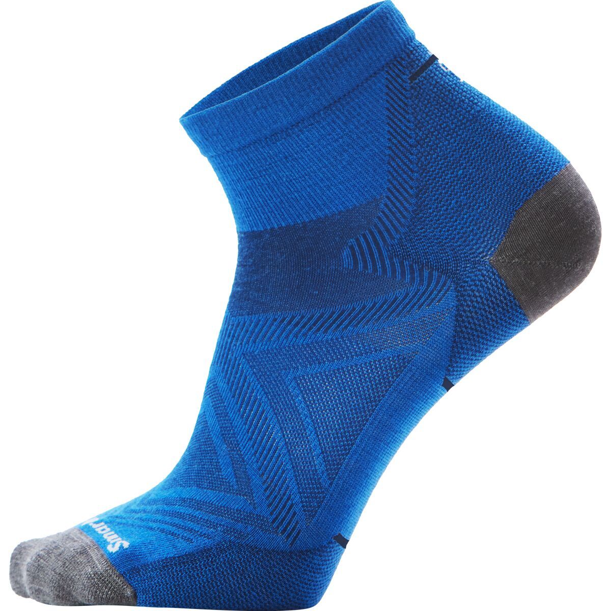 Image of Smartwool Run Zero Cushion Ankle Sock Laguna Blue/Deep Navy, L
