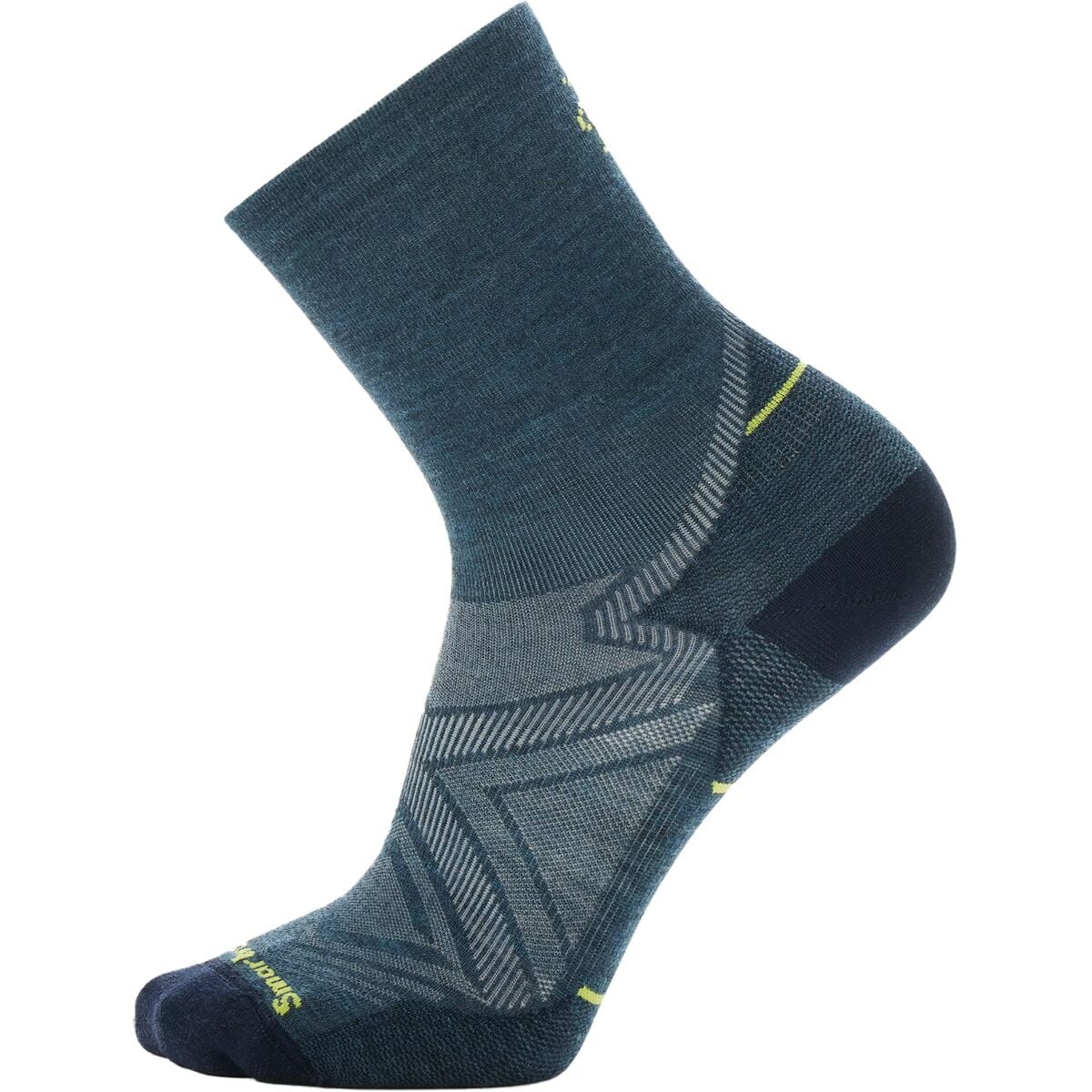 Image of Smartwool Run Zero Cushion Mid Crew Sock Twilight Blue, L