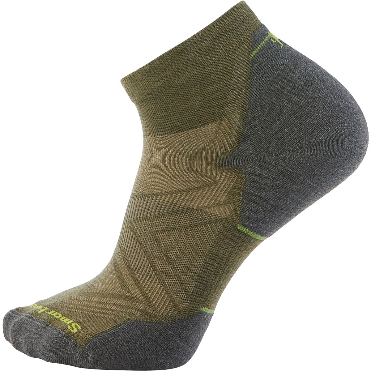 Image of Smartwool Run Targeted Cushion Ankle Sock Winter Moss, M