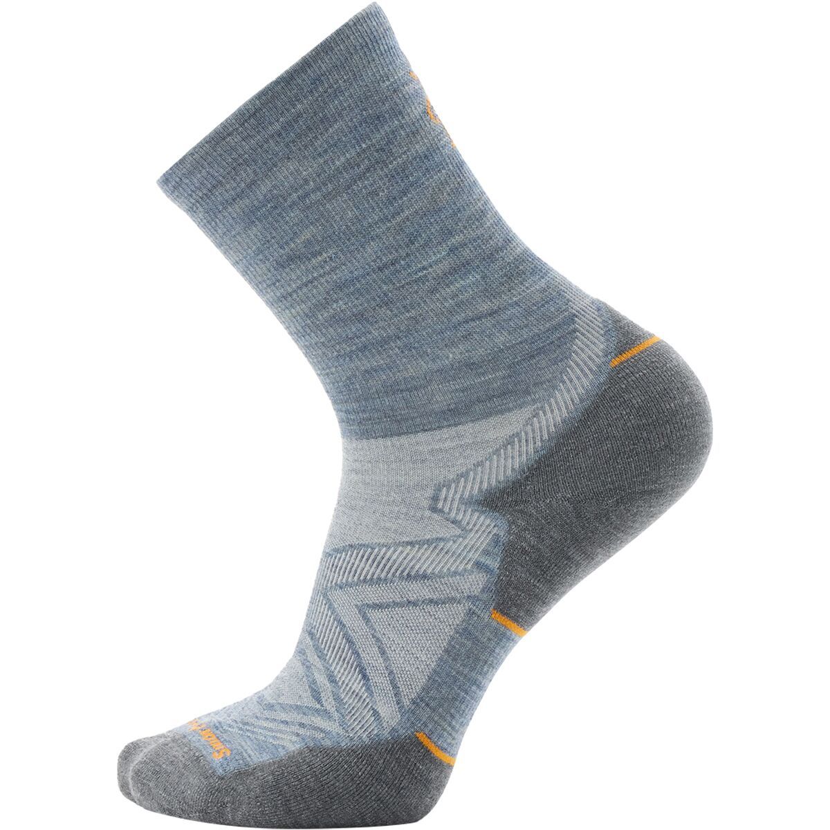 Image of Smartwool Run Targeted Cushion Mid Crew Sock Pewter Blue, XL
