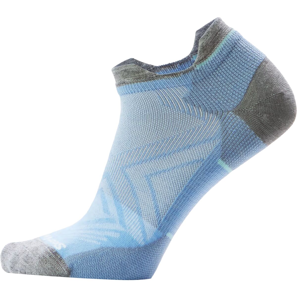 Image of Smartwool Run Zero Cushion Low Ankle Sock - Women's Serene Blue, L