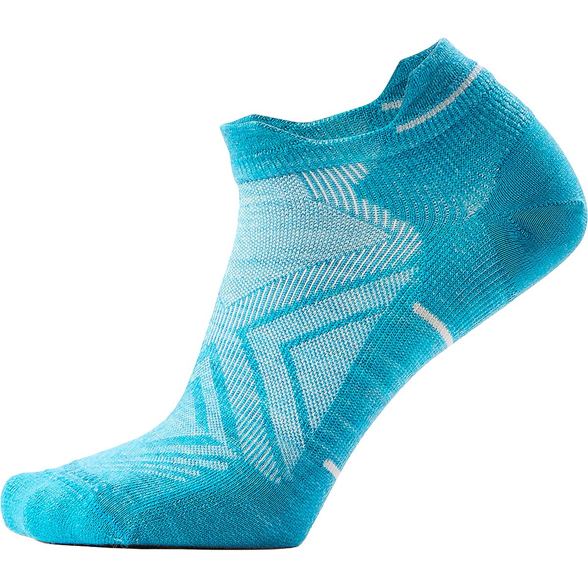 Image of Smartwool Run Zero Cushion Low Ankle Sock - Women's White/Capri, M