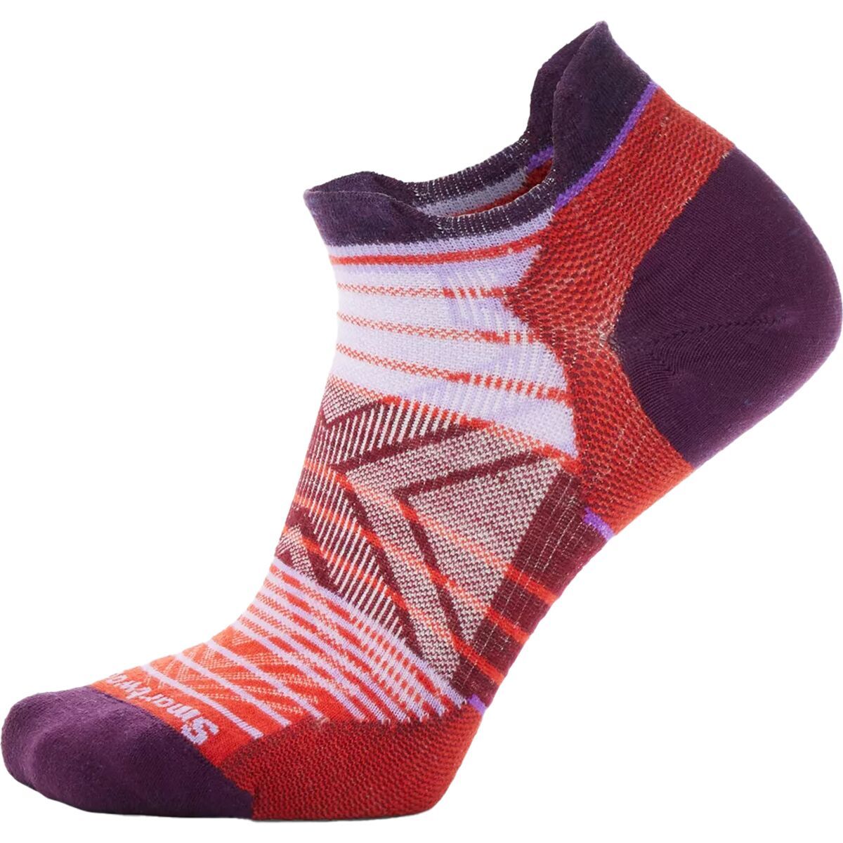 Smartwool Run Zero Cushion Stripe Low Ankle Sock - Women's Tandoori Orange, S