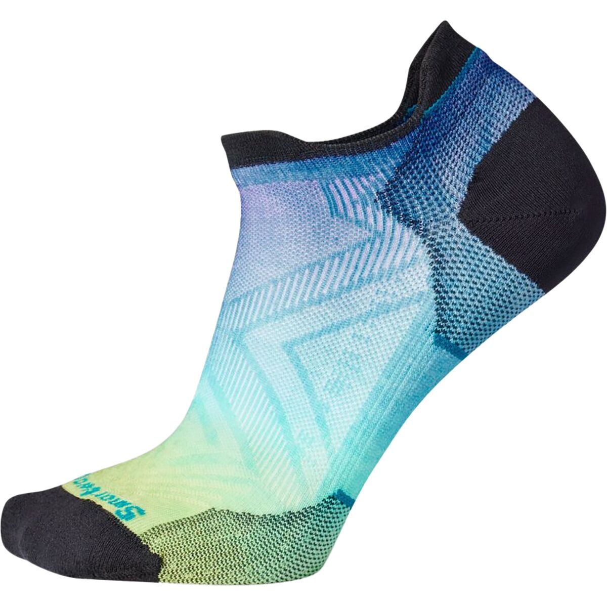 Image of Smartwool Run Zero Cushion Ombre Print Low Ankle Sock - Women's Capri, M