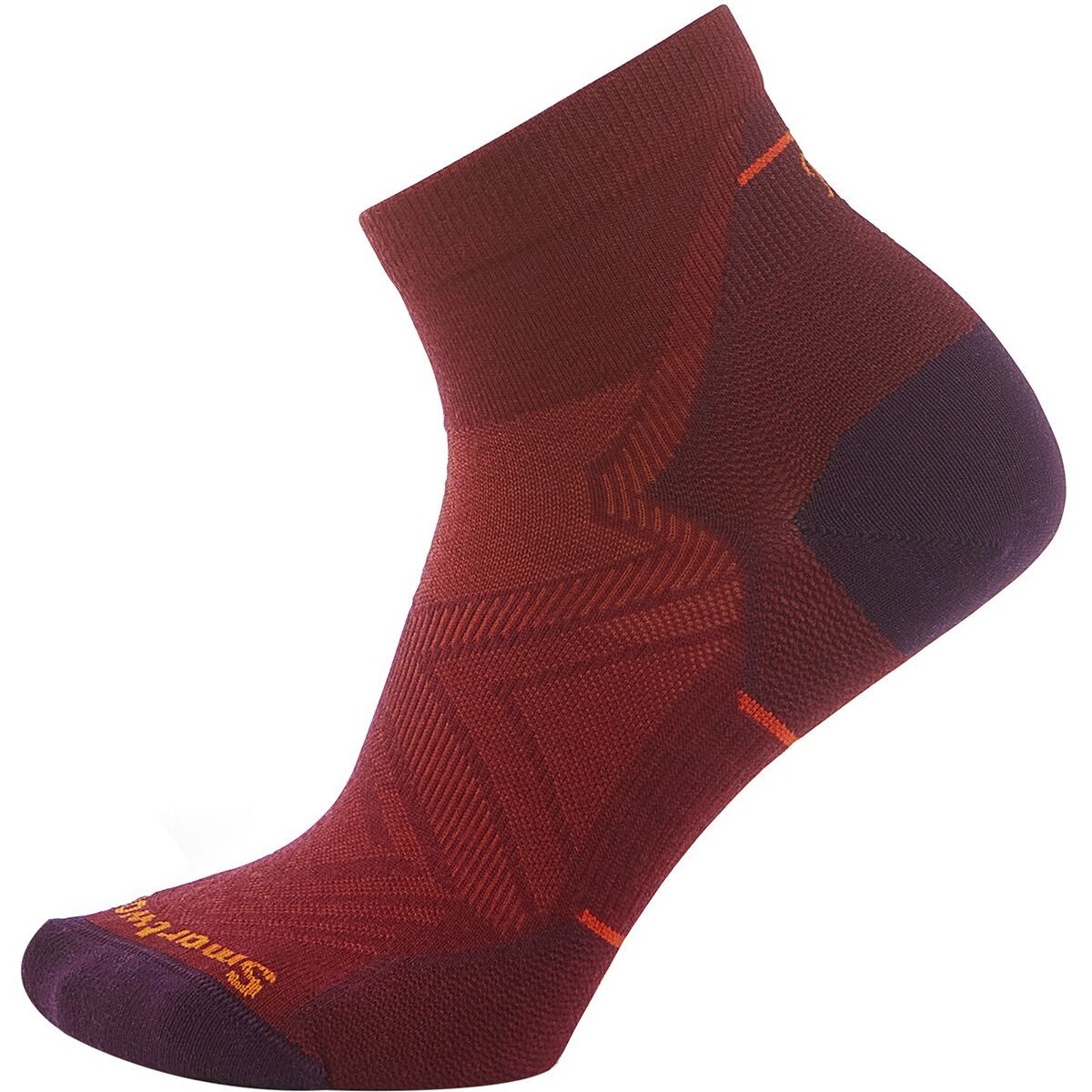 Image of Smartwool Run Zero Cushion Ankle Sock - Women's Tibetan Red, S