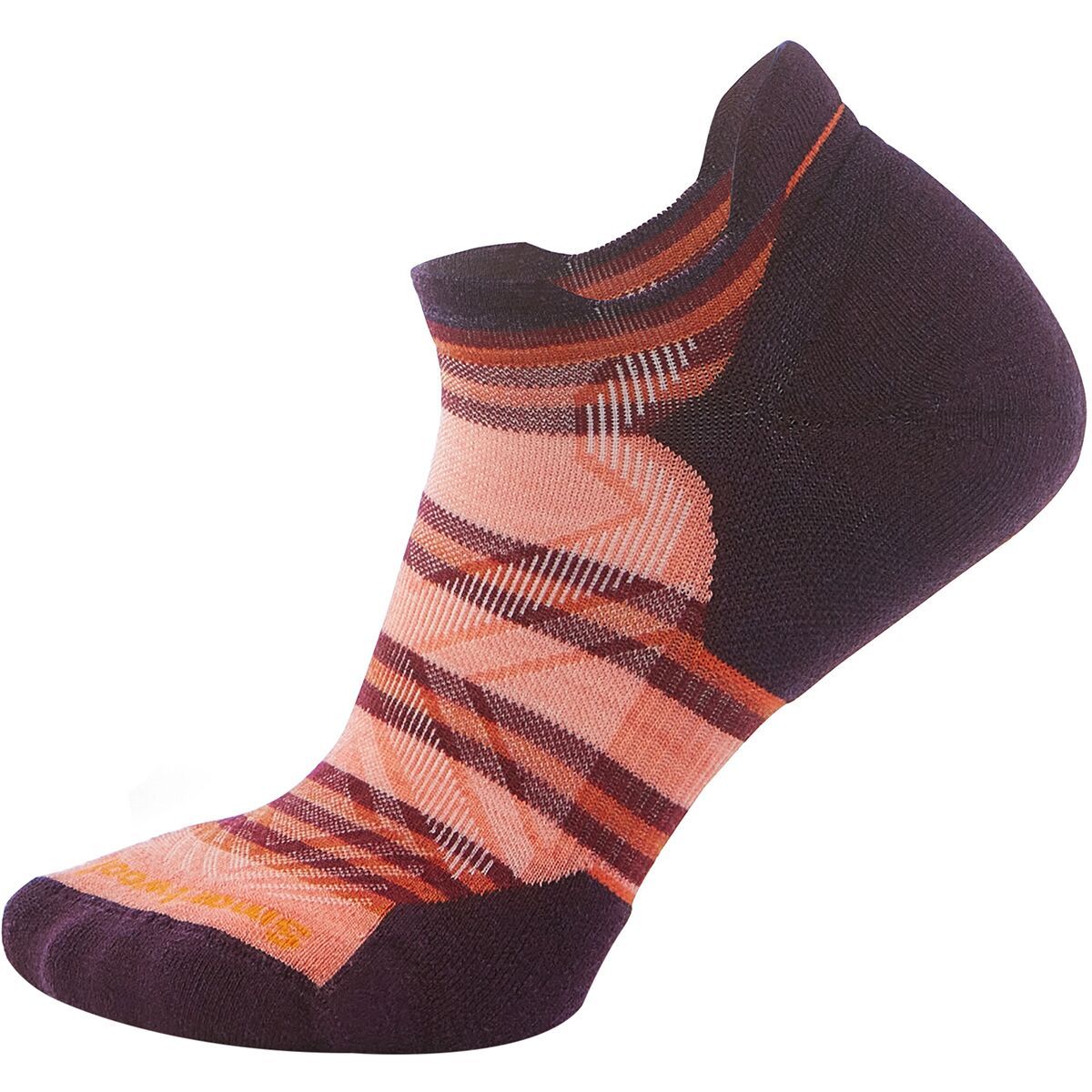 Image of Smartwool Run Targeted Cushion Stripe Low Ankle Sock - Women's Wild Salmon, S