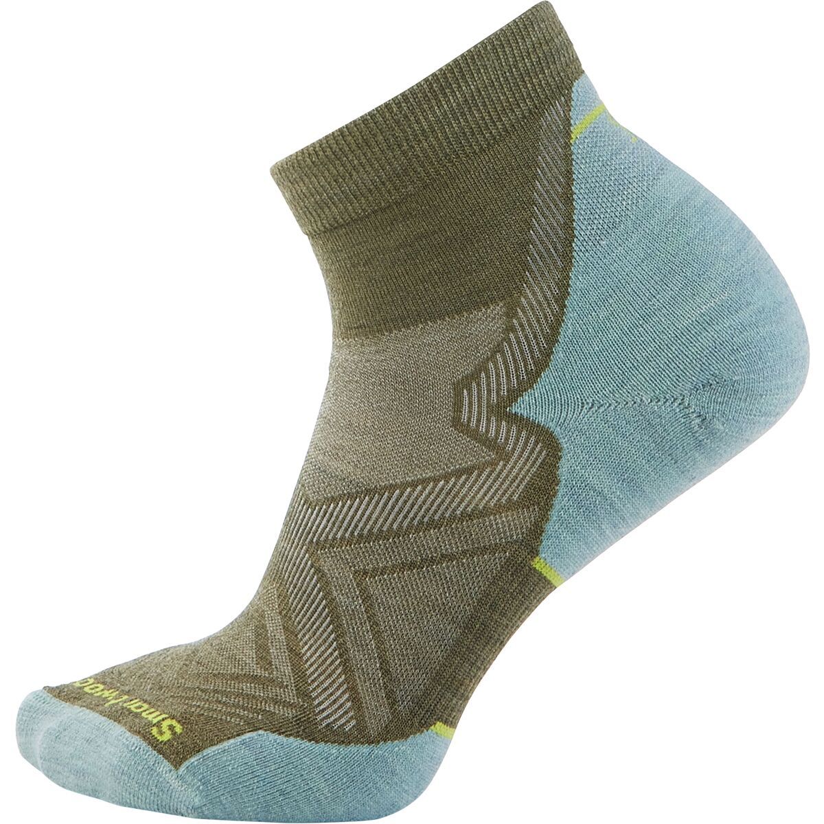 Image of Smartwool Run Targeted Cushion Ankle Sock - Women's Winter Moss/Frosty Green, L