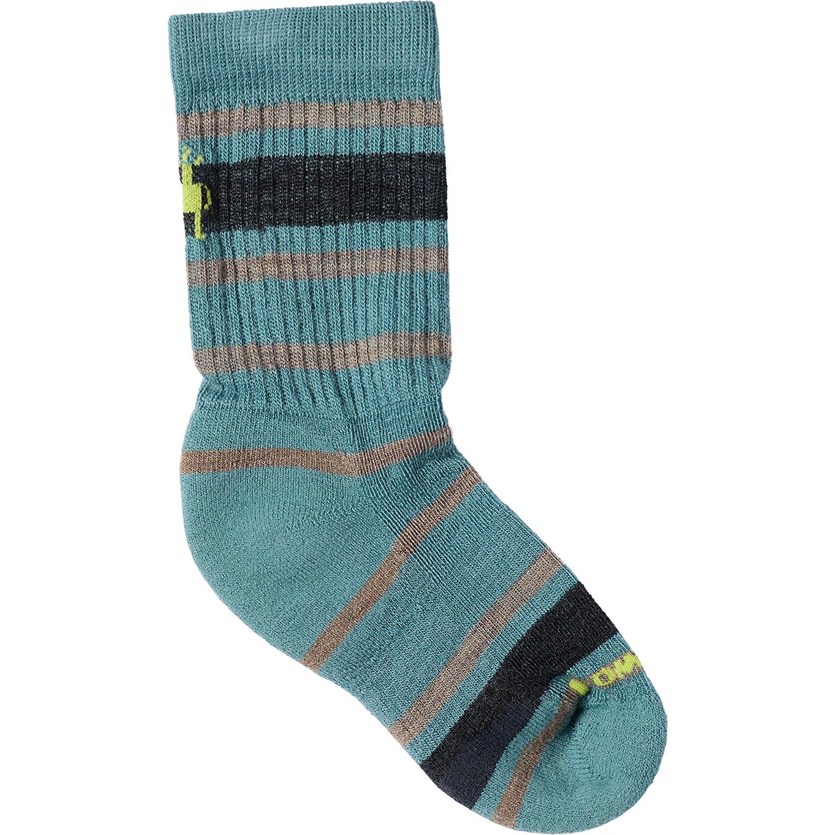 Image of Smartwool Hike Light Cushion Striped Crew Sock - Kids' Dusty Teal, S