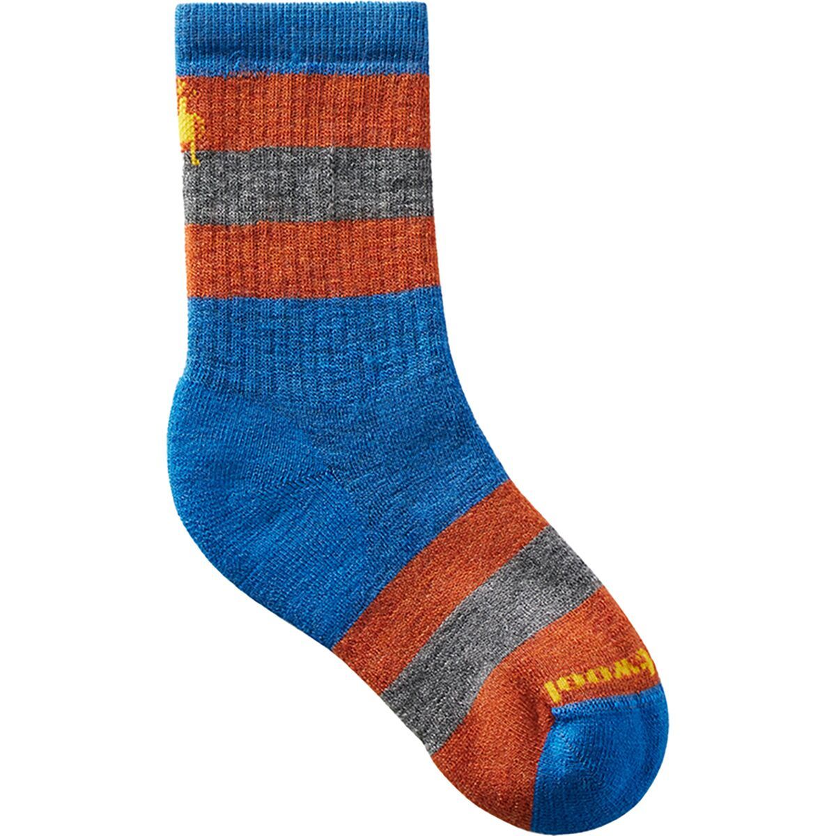 Smartwool Full Cushion Striped Crew Sock - Kids' Laguna Blue, M