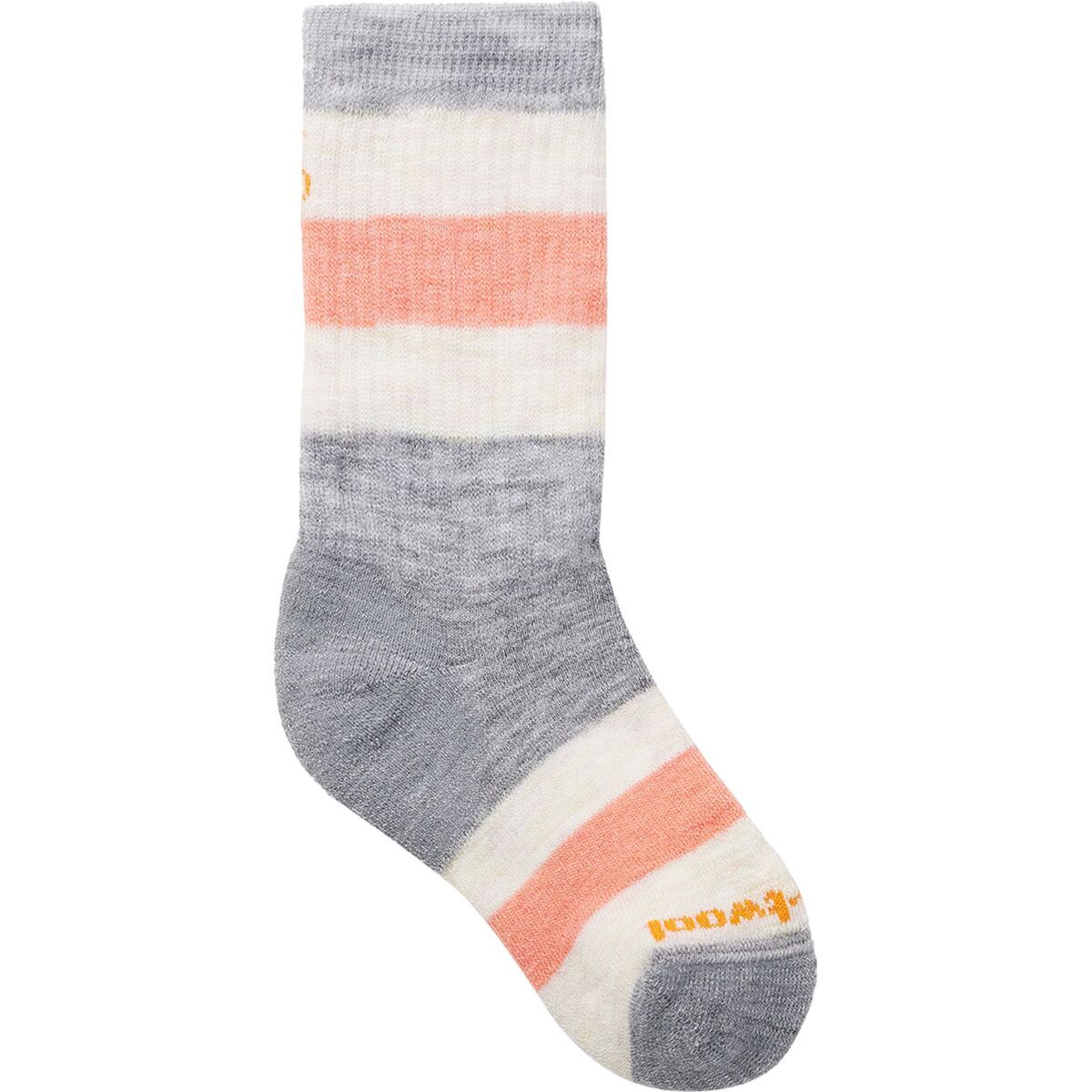 Image of Smartwool Full Cushion Striped Crew Sock - Kids' Wild Salmon, S